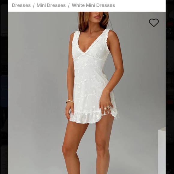 Princess Polly White Ruffle Dress - Picture 4 of 5